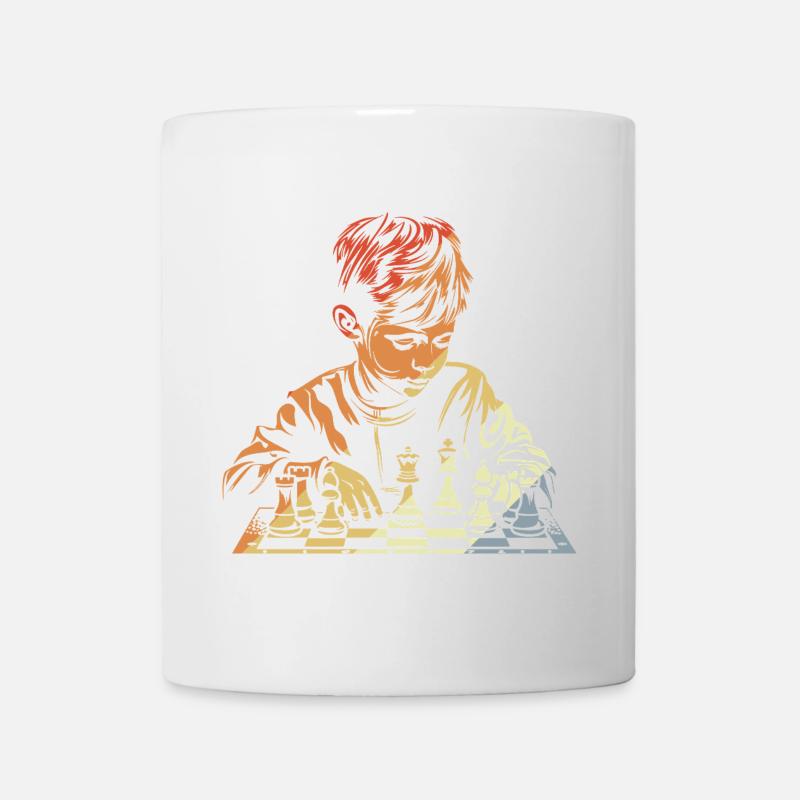 Vintage Schach Junge - Tasse - Weiß