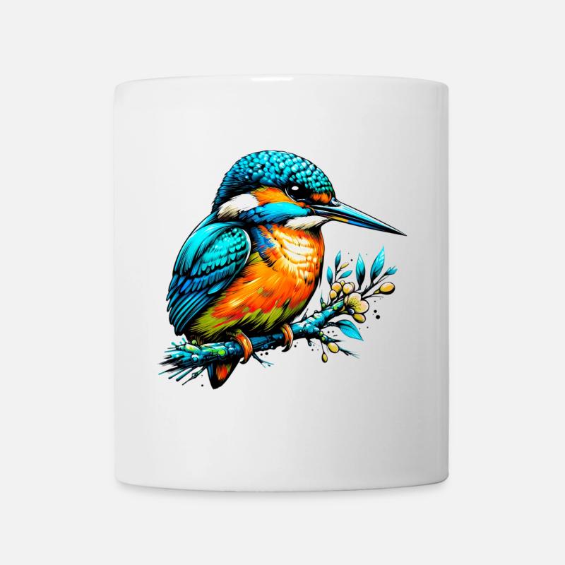 Eisvogel - Tasse - Weiß