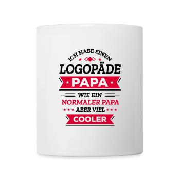 LOGOPÄDE PAPA: VATERTAG, GEBURTSTAG, WEIHNACHTEN - Tasse - Weiß - Vorne