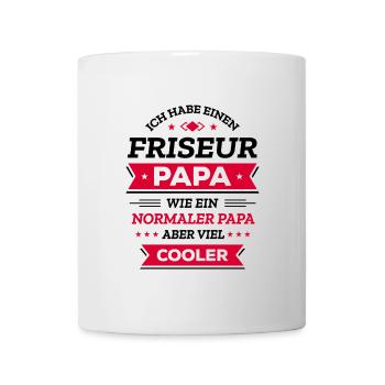 FRISEUR PAPA: VATERTAG, GEBURTSTAG, WEIHNACHTEN - Tasse - Weiß - Vorne