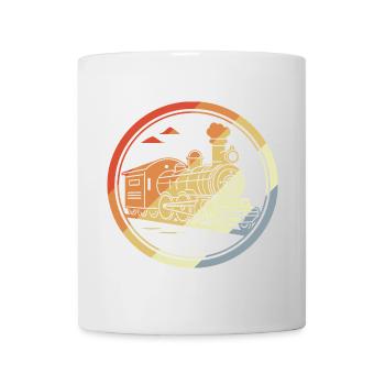 Locomotive Sketch Retro Style - Mug - white - Front