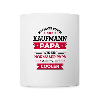 KAUFMANNPAPA COOLER ALS NORMALER PAPA VATERTAG - Tasse - Weiß - Vorne
