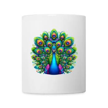 Pfau - Tasse - Weiß - Vorne