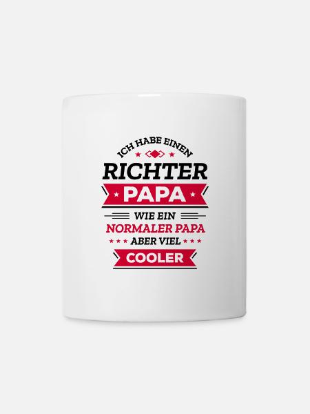 RICHTER PAPA COOL, GERECHT, STIL, JUSTIZ - Tasse - Weiß