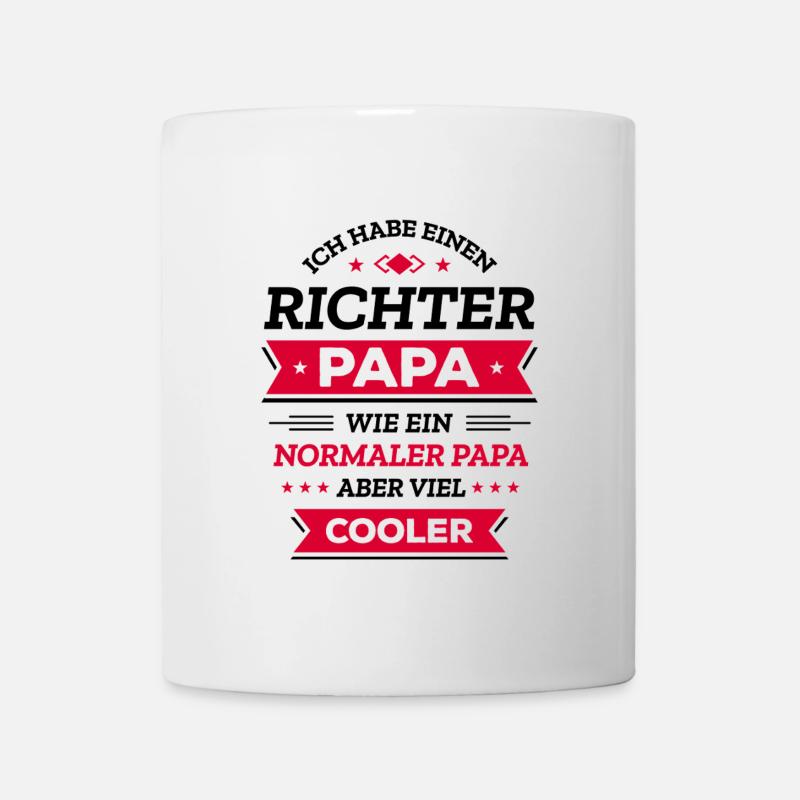 RICHTER PAPA COOL, GERECHT, STIL, JUSTIZ - Tasse - Weiß