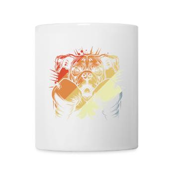 Boxe Chien Vintage - Mug blanc - blanc - Devant