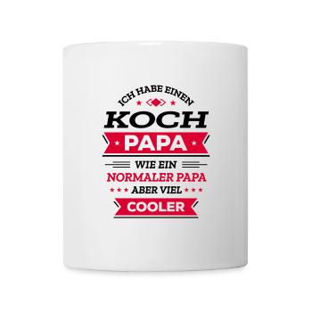 KOCHPAPA COOLER: GEBURTSTAG, WEIHNACHTEN, VATERTAG - Tasse - Weiß - Vorne