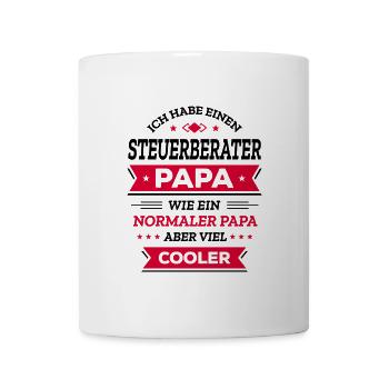 STEUERBERATER PAPA: COOL, EINZIGARTIG, VATERTAG - Tasse - Weiß - Vorne