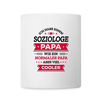 SOZIOLOGE PAPA: COOL, VATERTAG, WEIHNACHTEN - Tasse - Weiß - Vorne
