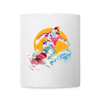Snowboarder Synthwave - Tasse - Weiß - Vorne