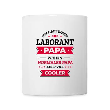 LABORANT PAPA: COOL, VATERTAG, WEIHNACHTEN - Tasse - Weiß - Vorne