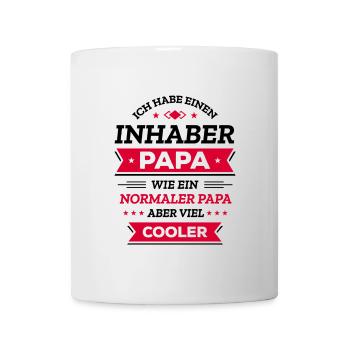 INHABER PAPA: GEBURTSTAG, VATERTAG, WEIHNACHTEN - Tasse - Weiß - Vorne