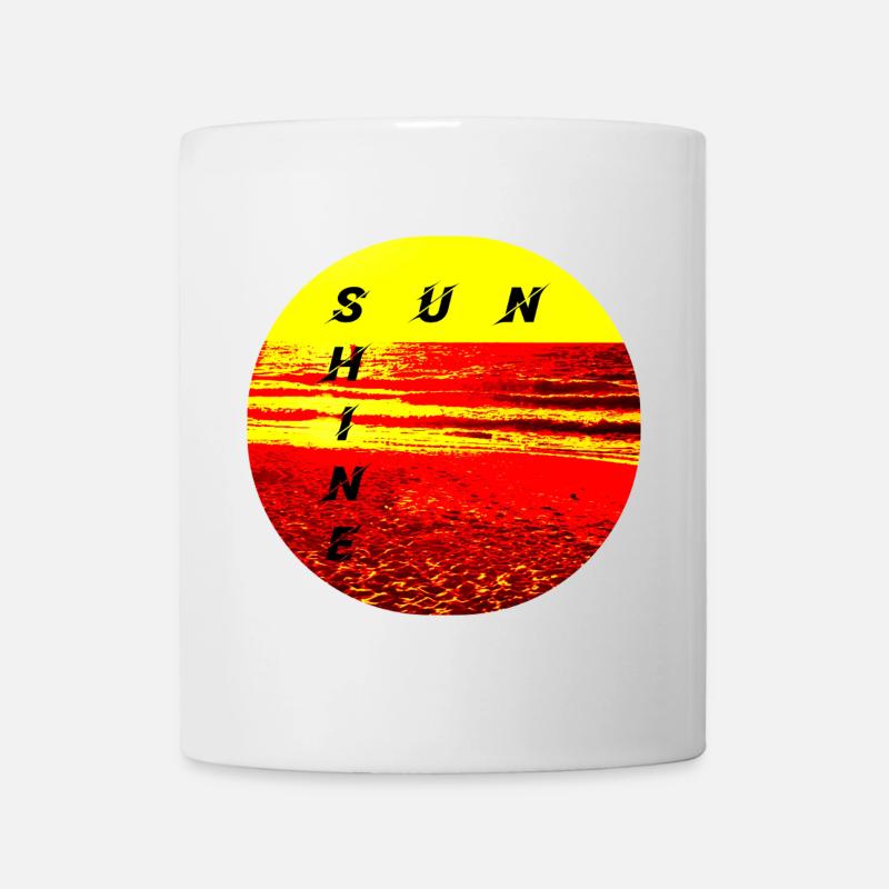 SunShine Feu Coucher de soleil Été Soleil Feu - Mug blanc - blanc