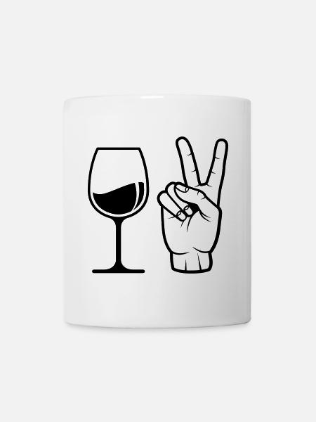 Wein bestellen - Tasse - Weiß
