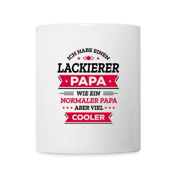 LACKIERER PAPA: GEBURTSTAG WEIHNACHTEN VATERTAG - Tasse - Weiß - Vorne