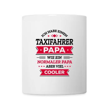 TAXIFAHRER PAPA: GEBURTSTAG WEIHNACHTEN VATERTAG - Tasse - Weiß - Vorne