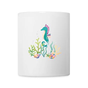 Meeresaquarium Seepferdchen Design - Tasse - Weiß - Vorne