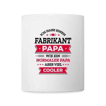 FABRIKANT PAPA: GEBURTSTAG WEIHNACHTEN VATERTAG - Tasse - Weiß - Vorne