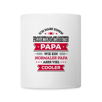 PRODMITARBEITERPAPA GEBURTSTAG WEIHNACHTENVATERTAG - Tasse - Weiß - Vorne