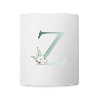 Z Monogram, Floral, Personalizable - Mug - white - Front