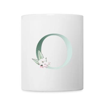 o Monogramme, Floral, Personnalisable - Mug blanc - blanc - Devant
