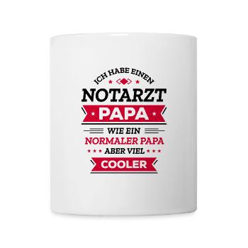 NOTARZT PAPA - COOLER ALS NORMAL, HELD, MEDIZIN - Tasse - Weiß - Vorne
