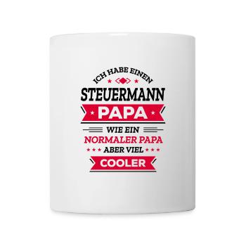 STEUERMANN PAPA - COOLER ALS NORMAL, HELD, NAVI - Tasse - Weiß - Vorne
