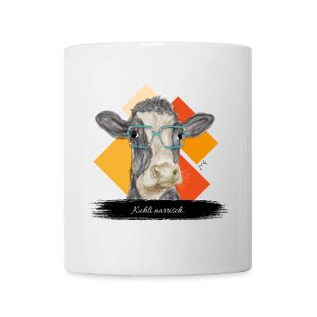 JvG Kuh "Kuhli narrisch" - Tasse - Weiß - Vorne