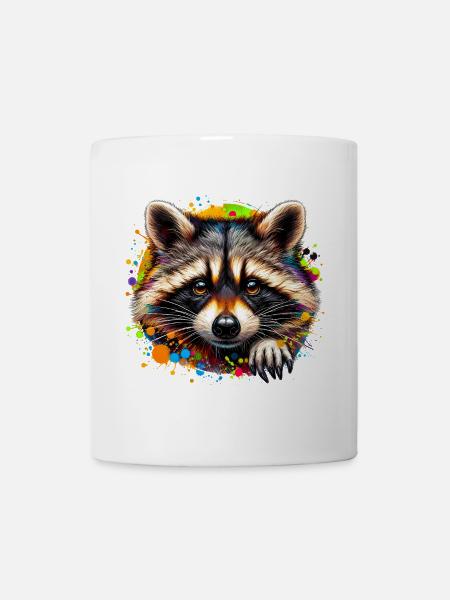 Waschbär - Tasse - Weiß