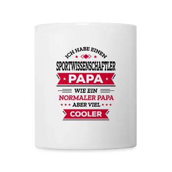 SPORTWISS-PAPA VATERTAG WEIHNACHTEN GEBURTSTAG - Tasse - Weiß - Vorne