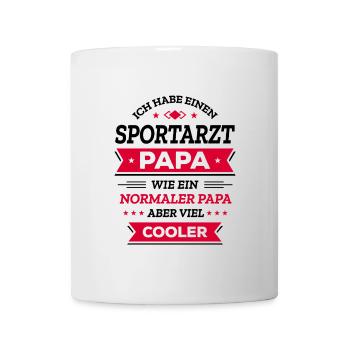 SPORTARZT PAPA VATERTAG WEIHNACHTEN GEBURTSTAG - Tasse - Weiß - Vorne