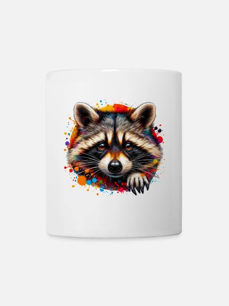 Waschbär - Tasse - Weiß