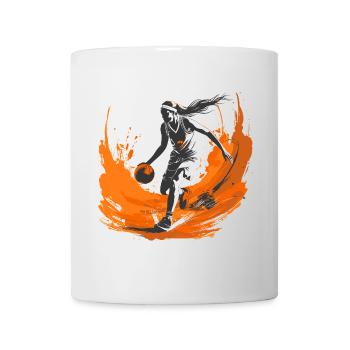 Basketballspielerin - Tasse - Weiß - Vorne