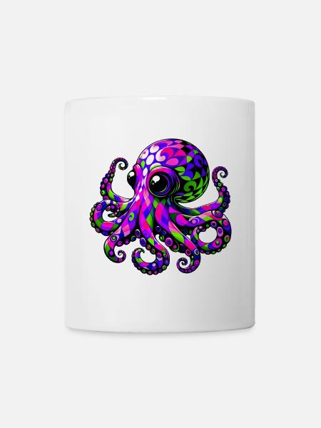 Krake - Tasse - Weiß