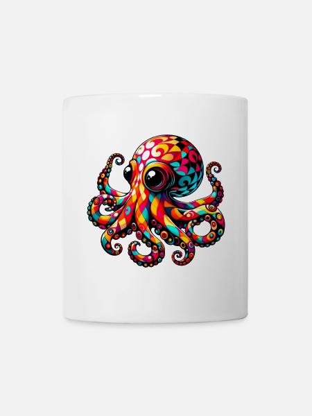 Krake - Tasse - Weiß