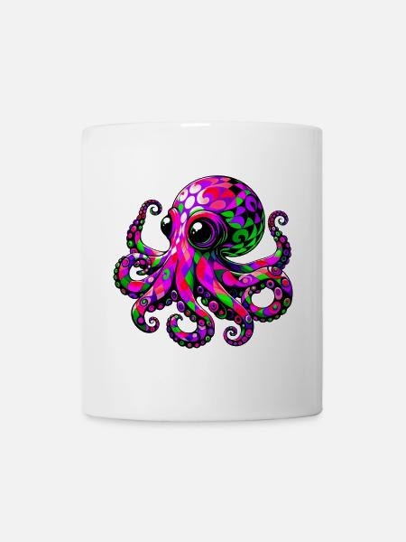Krake - Tasse - Weiß