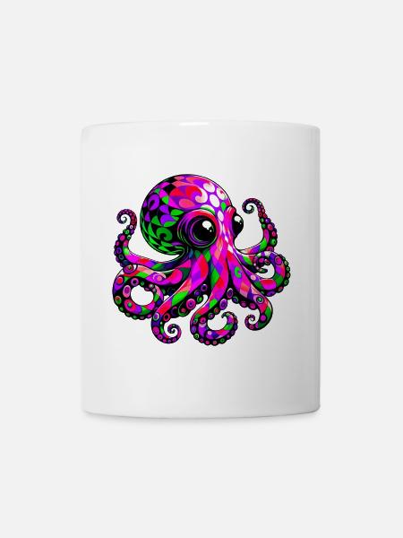 Krake - Tasse - Weiß