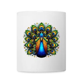 Pfau - Tasse - Weiß - Vorne