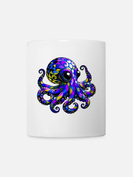 Krake - Tasse - Weiß