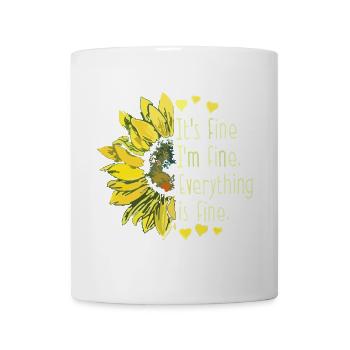 Sunflower Affirmation Graphic T-Shirt - Mug - white - Front