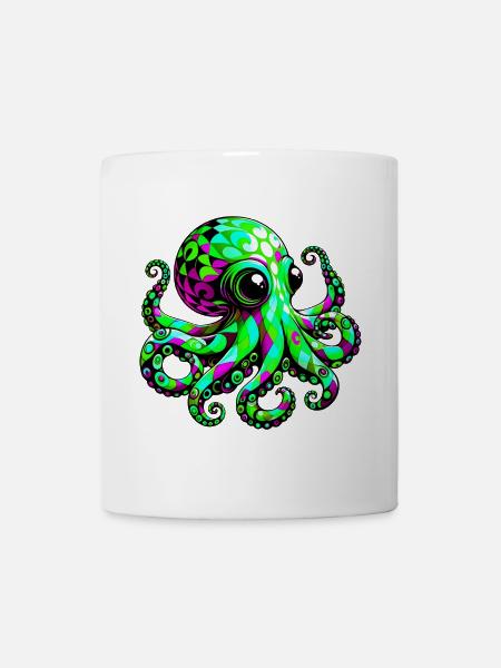 Krake - Tasse - Weiß