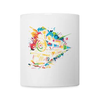 Lokomotive Graffiti - Tasse - Weiß - Vorne