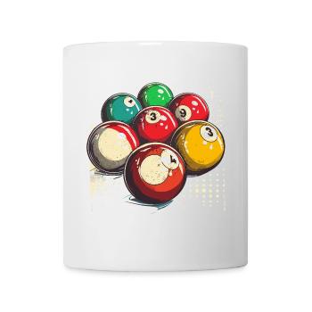 Graphic Billiard Balls - Mug - white - Front