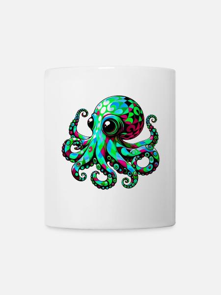 Krake - Tasse - Weiß