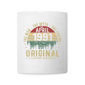 Avril 1991. 34ème Anniversaire Cadeau Avril 1991 - Mug blanc - blanc - Devant