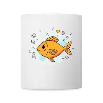 Poisson d’Avril - Orange Cartoon Fish, 1er avril - Mug blanc - blanc - Devant