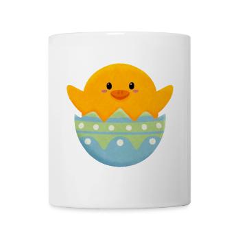 Küken in Osterei - Tasse - Weiß - Vorne