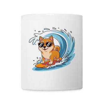 Shiba Surfing - Mug - white - Front
