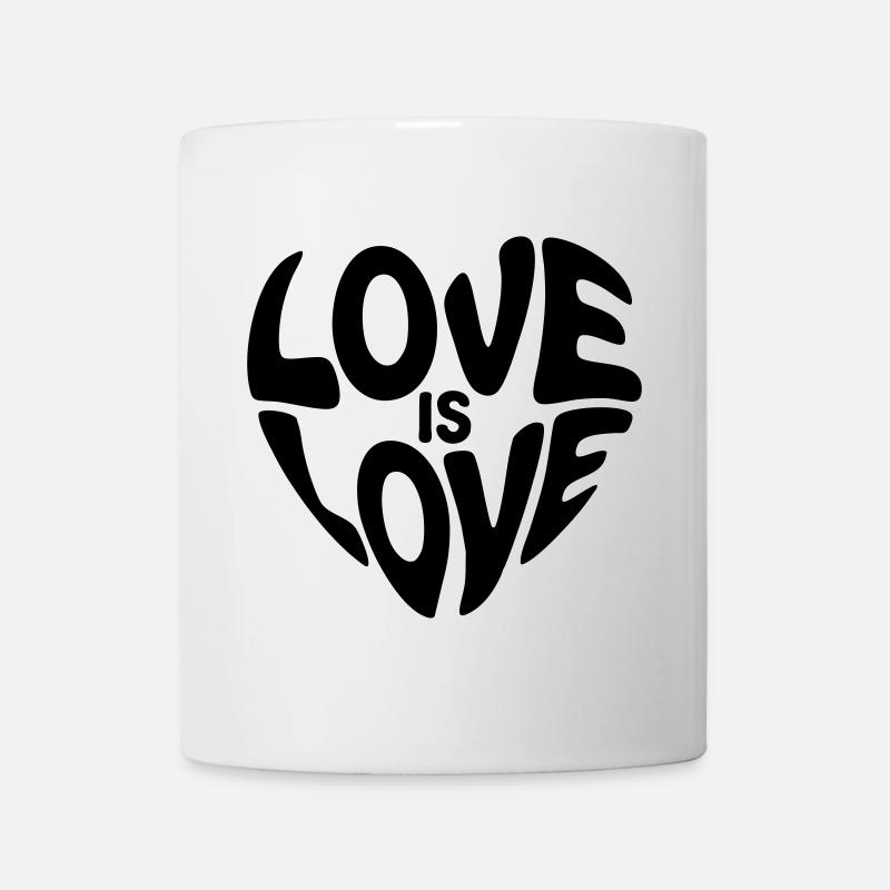 Love is Love Heart - Meaningful Pride Design - Mug - white