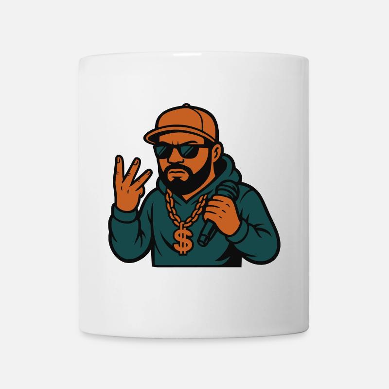 Rapper – mic in hand, style in the blood - Mug - white
